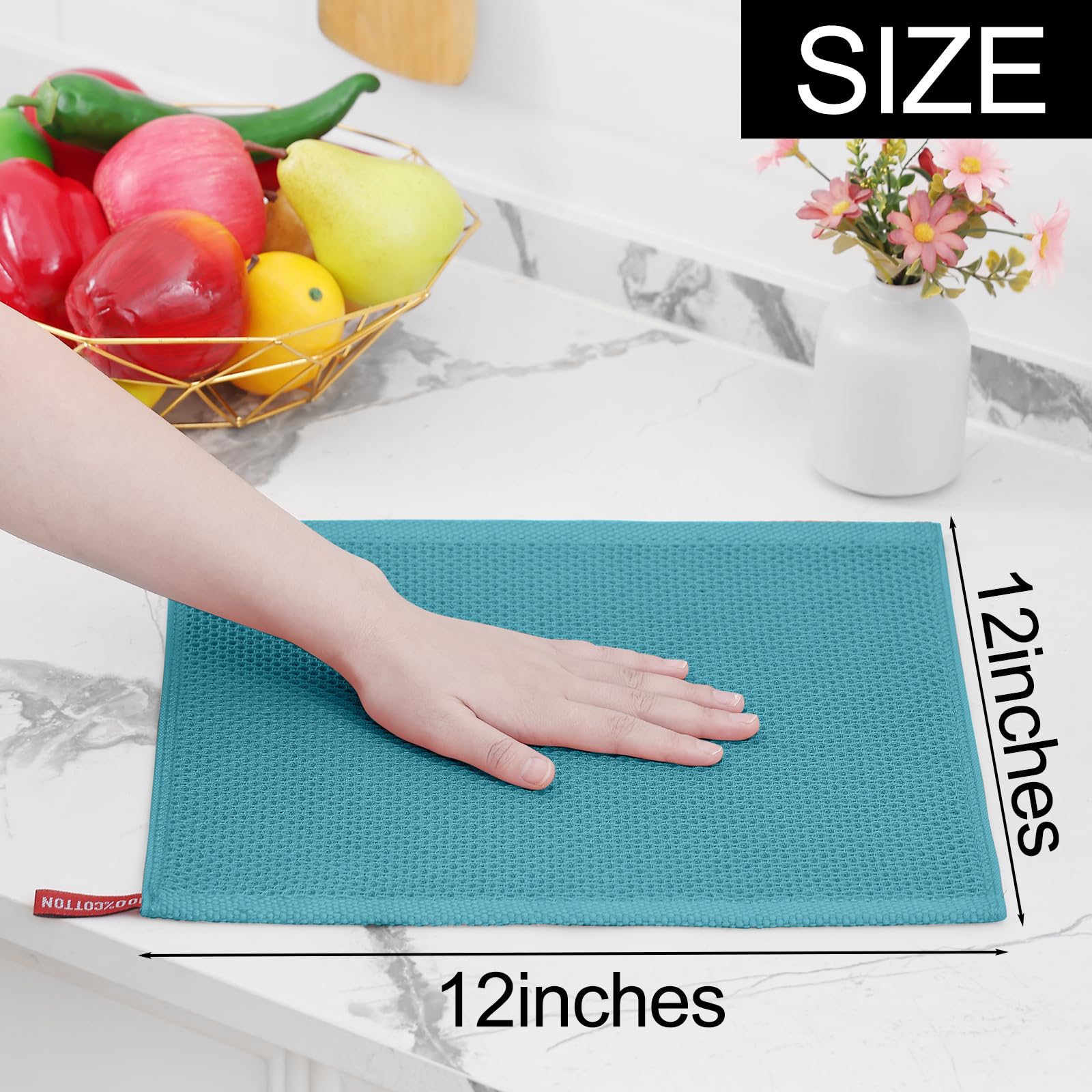 Homaxy quick-dry, highly absorbent dishcloth ready for spills.