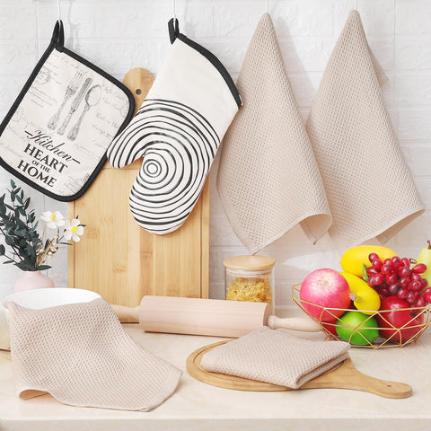 Homaxy beige dishcloths dry efficiently for everyday kitchen tasks