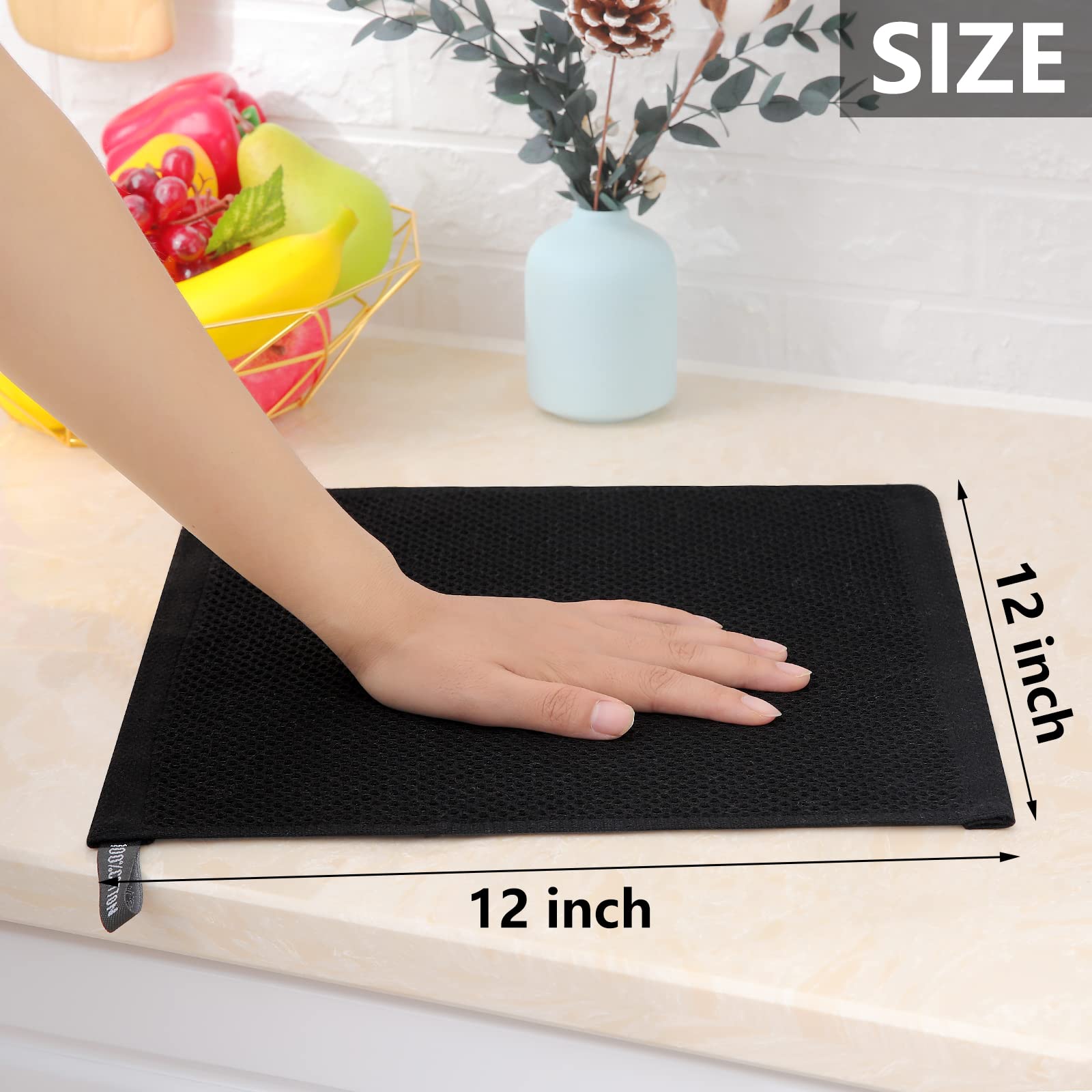 Homaxy six-pack color options for coordinating kitchen towels