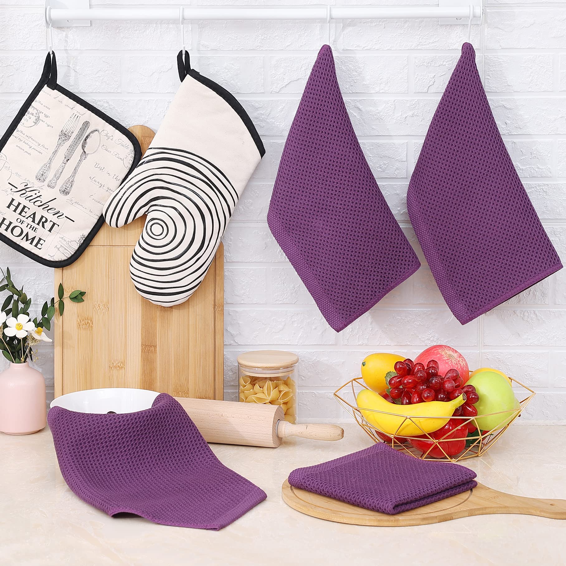 Homaxy six-pack provides multiple towels for daily kitchen tasks