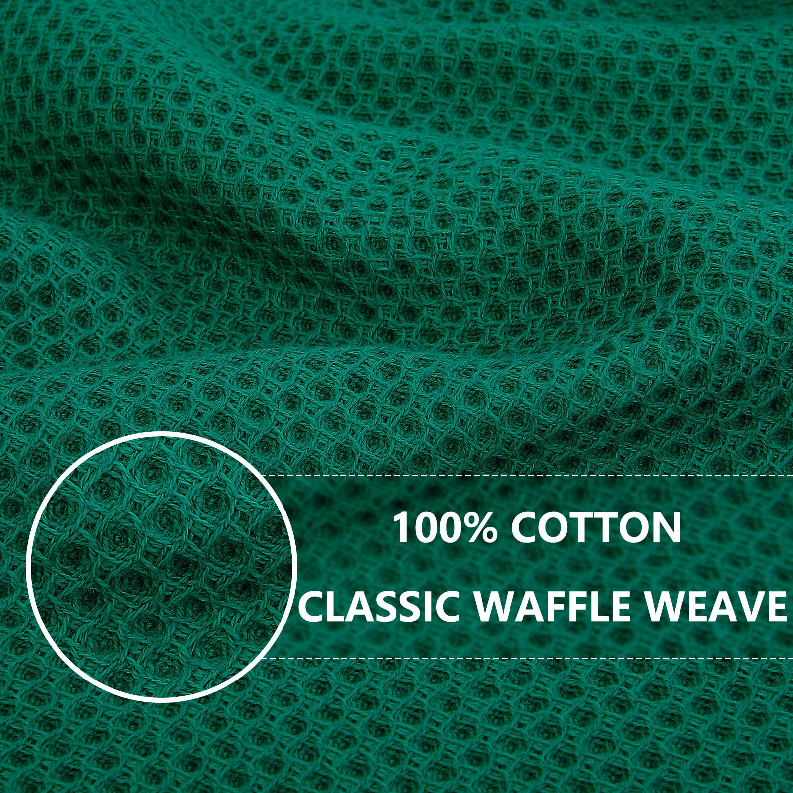 Homaxy soft absorbent dishcloths in dark green are ideal for everyday drying tasks.