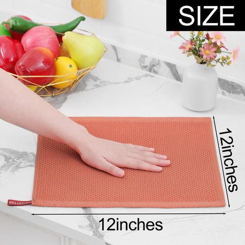 Homaxy cotton dishcloths help prevent scratches on delicate cookware.