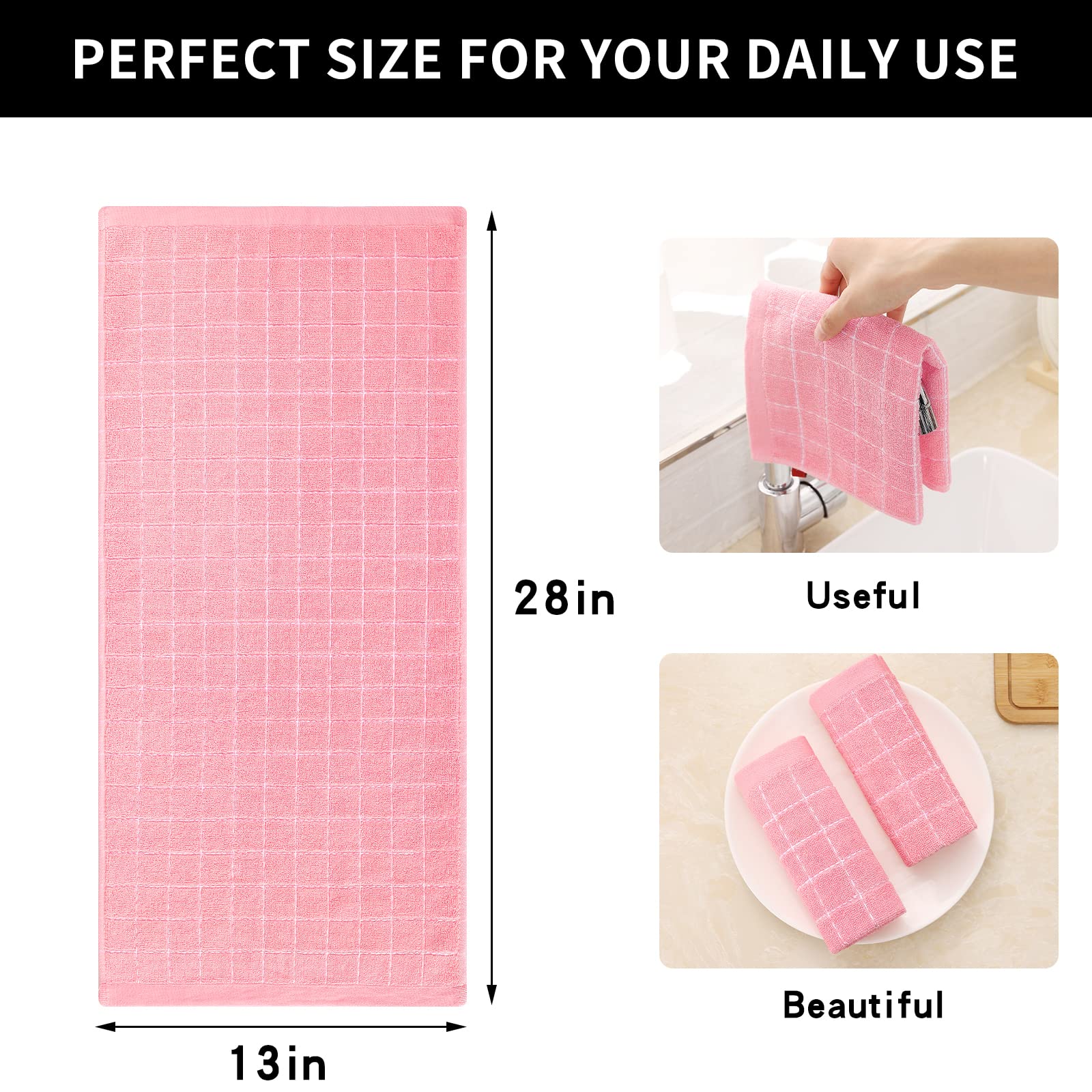 Homaxy terry-structure towels dry quickly and reduce paper waste.