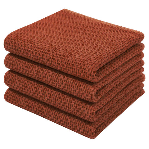 Homaxy waffle dish towel rust texture closeup highlights durable weave