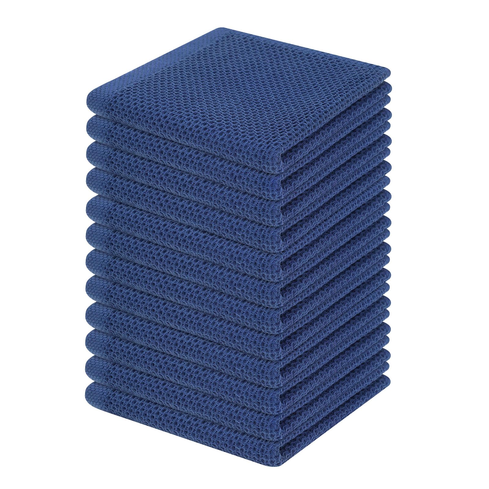 Homaxy waffle dishcloth in navy, 12x12, compact and premium quality.