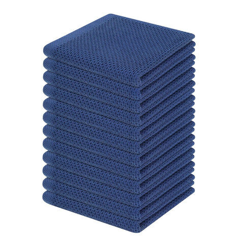 Homaxy waffle dishcloth in navy, 12x12, compact and premium quality.