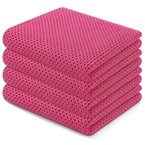 Homaxy waffle dishcloth close-up shows softness and absorbent performance