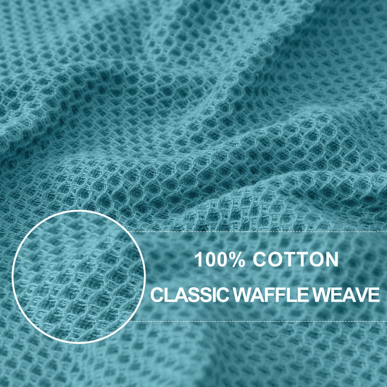 Close-up shows honeycomb waffle detail on Homaxy dishcloth.