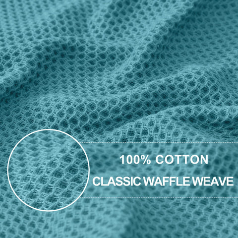 Close-up shows honeycomb waffle detail on Homaxy dishcloth.