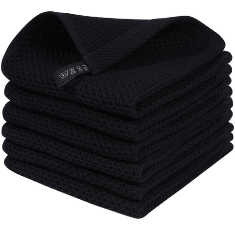 Homaxy waffle weave dish cloth close-up showing soft cotton texture for delicate cleaning