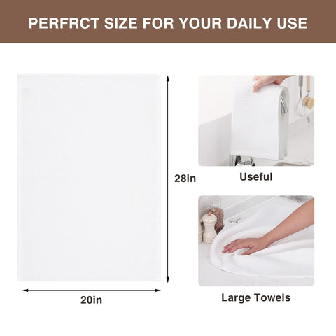 Homaxy 100% cotton towels highlight absorbent waffle pattern in a bright kitchen.