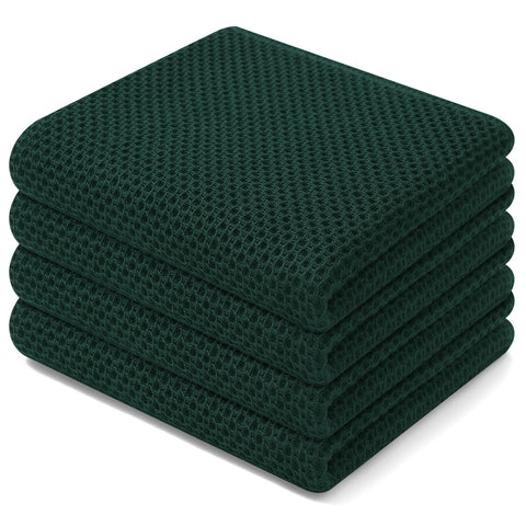 Homaxy waffle weave dish towels close-up showing texture and durability for everyday kitchen drying