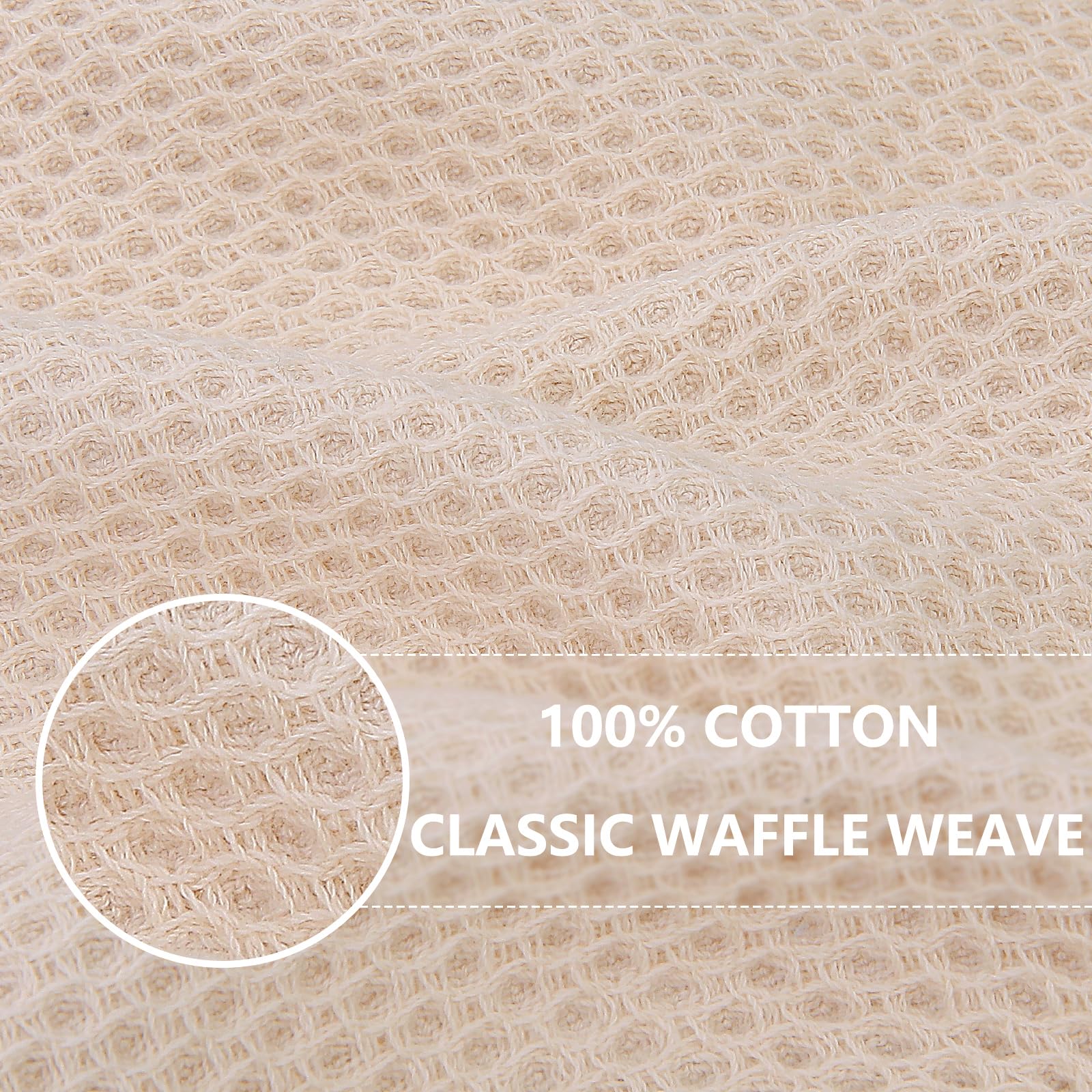 Close-up of waffle weave texture on Homaxy towels.