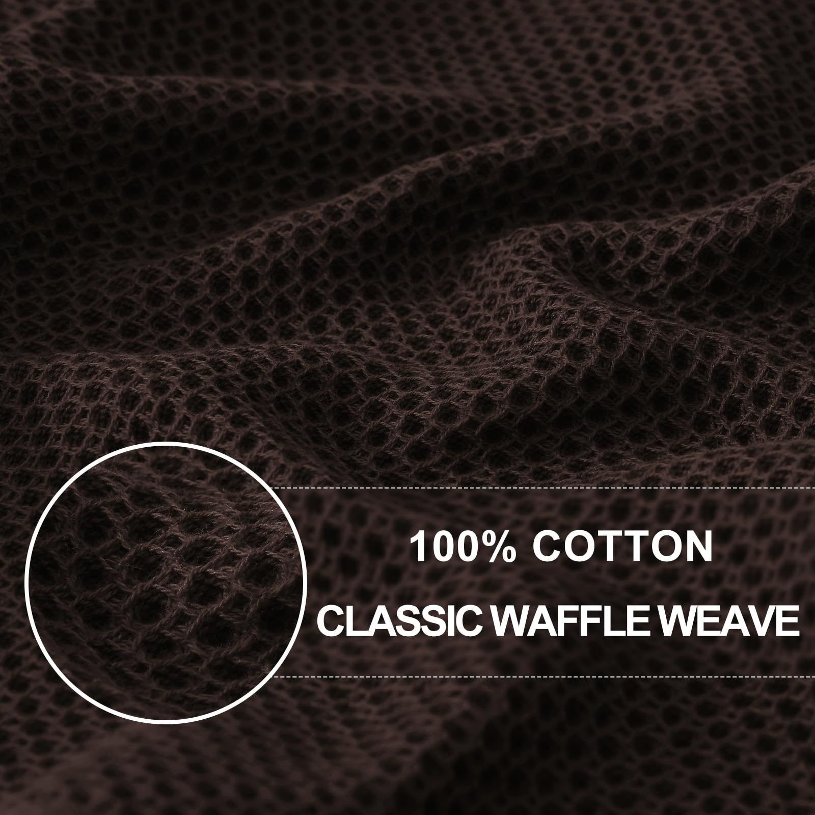 Homaxy waffle weave close-up showing absorbent texture for quick drying