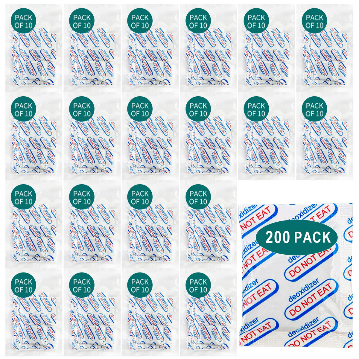 Hombao 500cc oxygen absorbers packaging preserves flavor and color during storage.