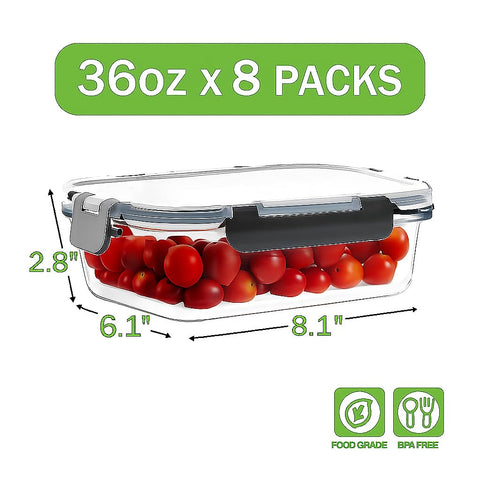 HOMBERKING borosilicate glass storage keeps food fresh and easy to clean.