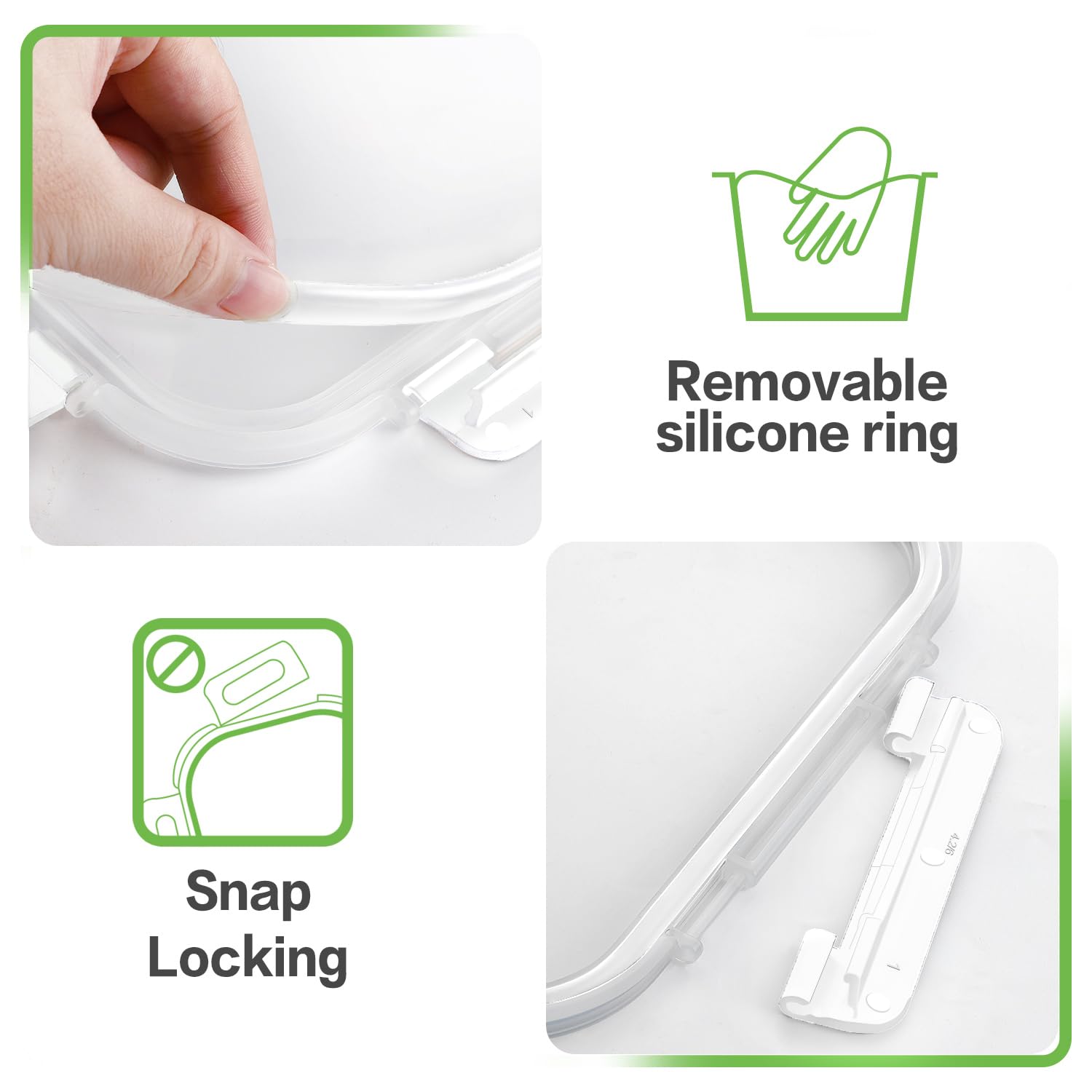 HOMBERKING 1040ml rectangle container suited for family meals and bulk prep.