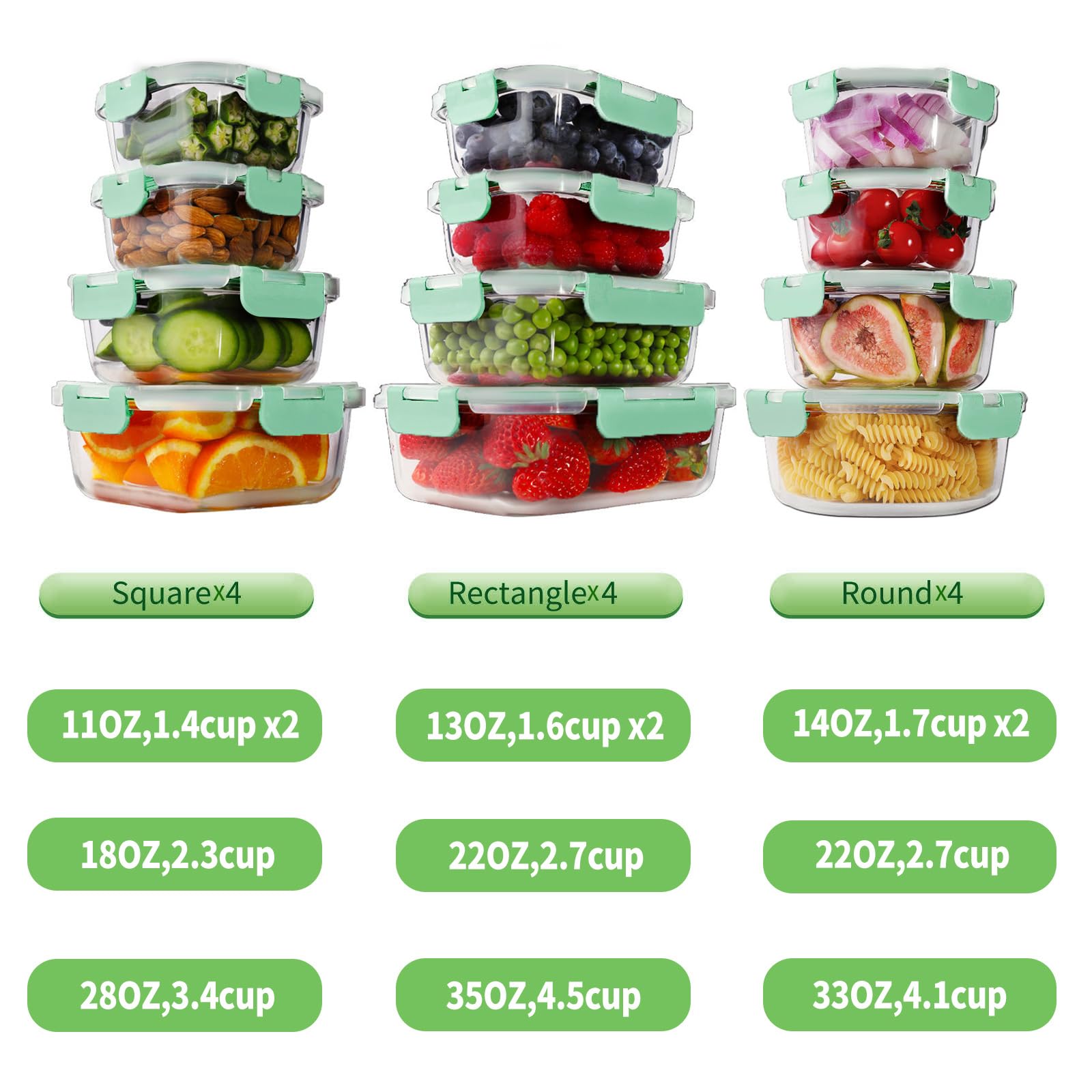 HOMBERKING 630ml rectangle container ideal for fridge to table meals.