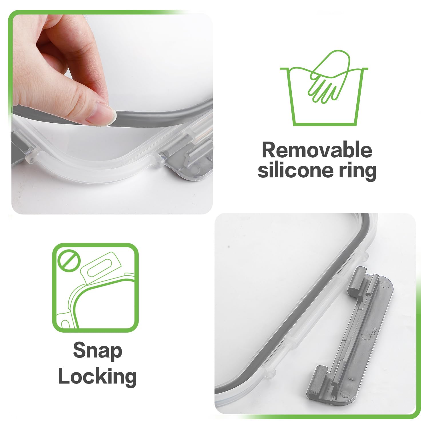 Homberking 1040ml rectangle container, large capacity for batch prep and family meals.