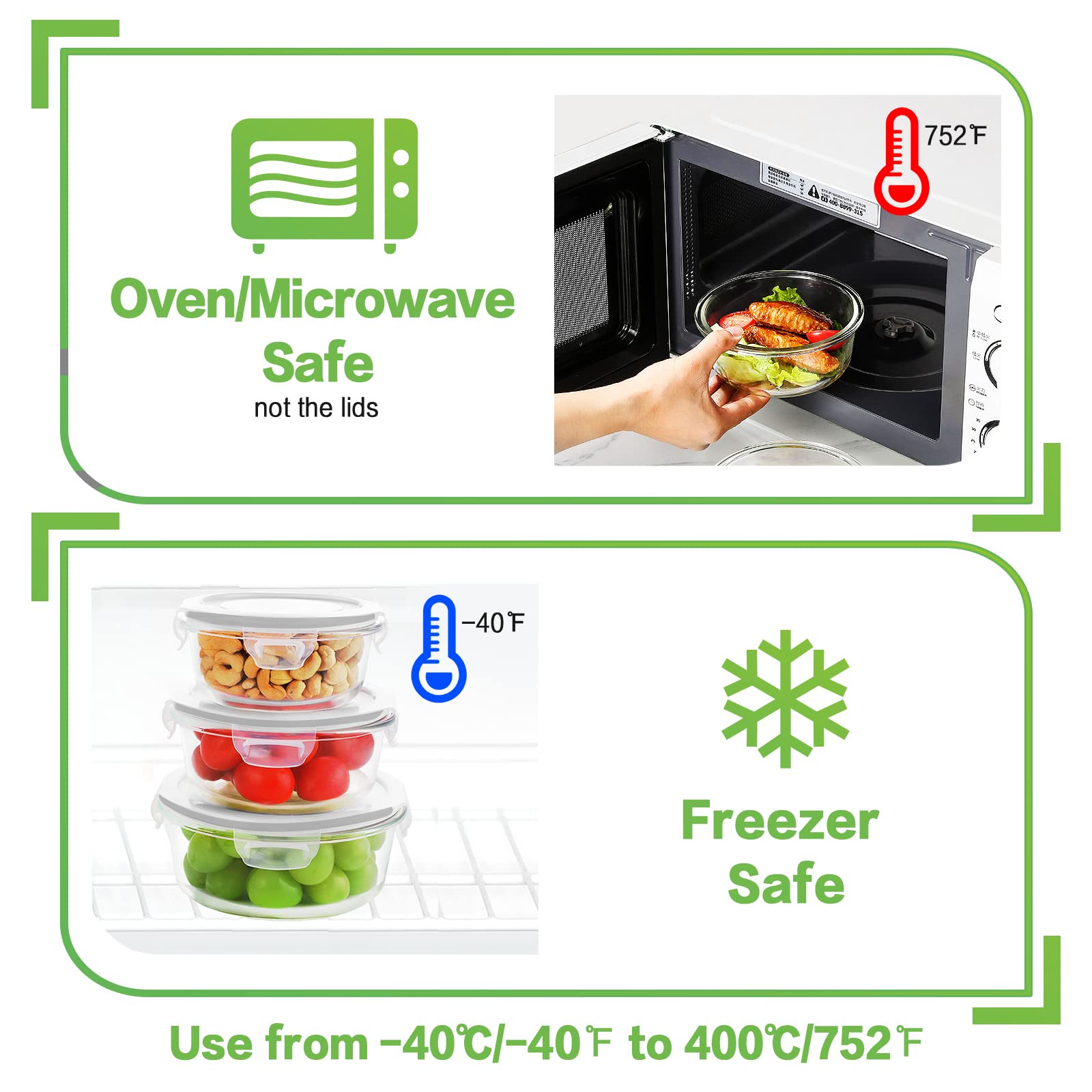 HOMBERKING 330ml square glass container with lid for snacks and compact portions.
