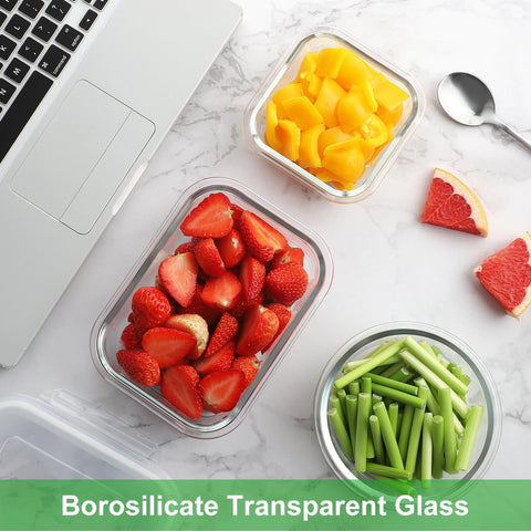 HOMBERKING 520ml square glass container perfect for salads and meal prep