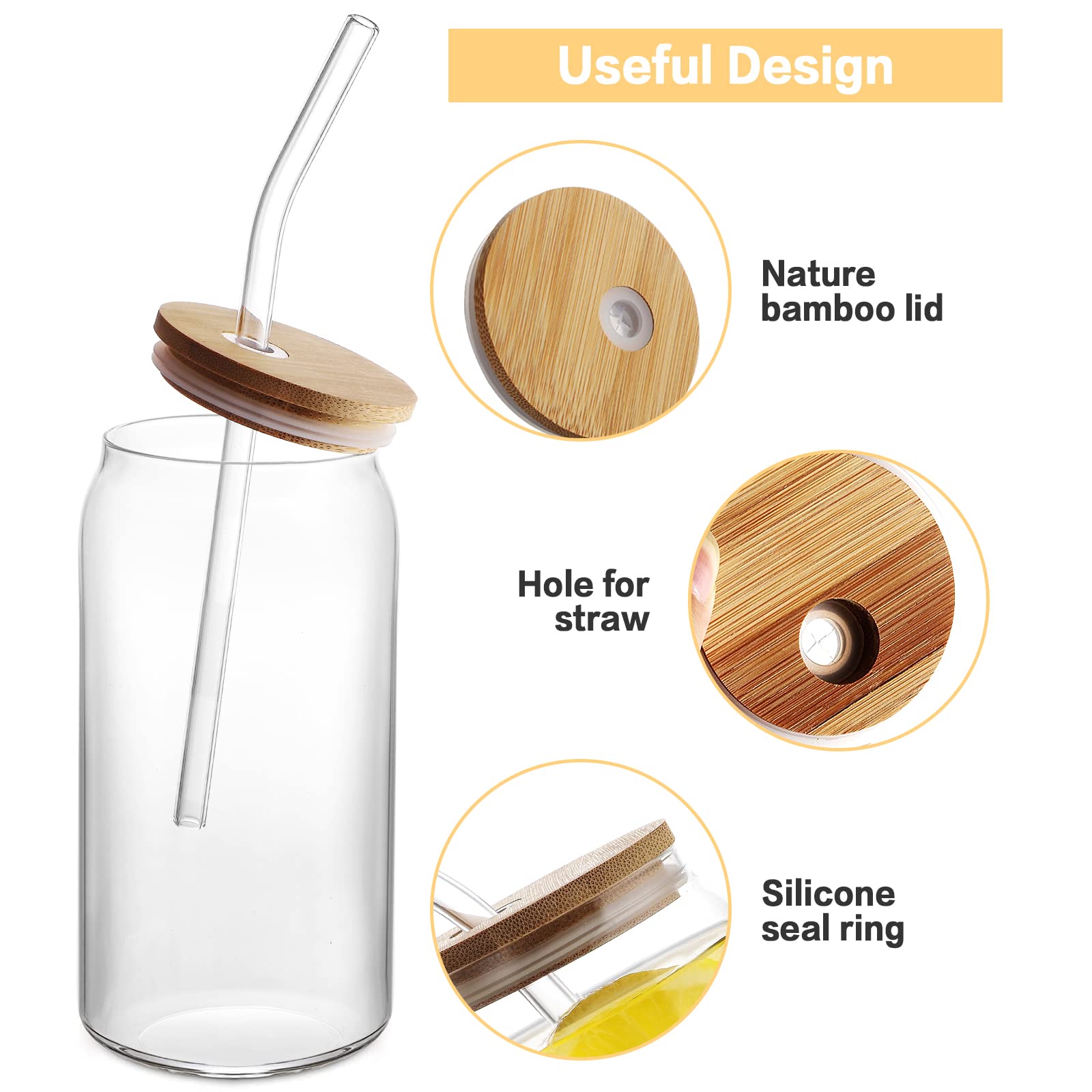 Bamboo lids with silicone seal on a HOMBERKING cup to reduce leaks