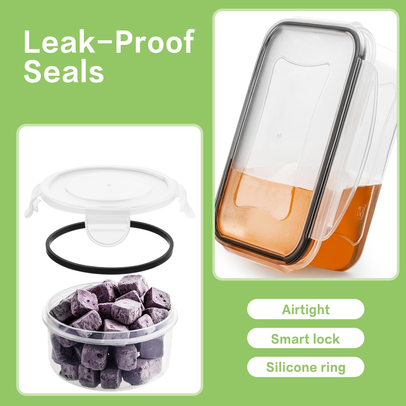 HOMBERKING containers are top-rack dishwasher safe for easy cleanup.