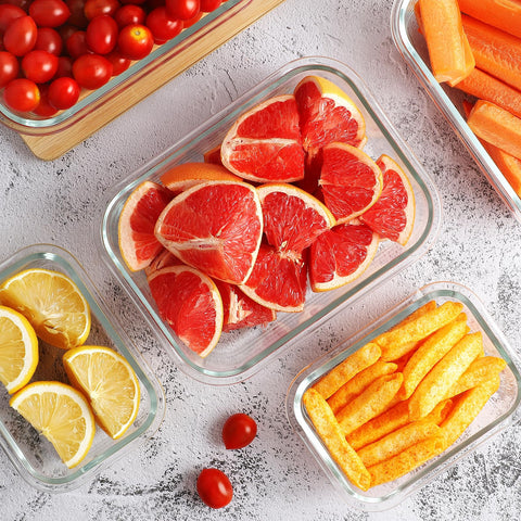 HOMBERKING freezer-to-oven safe glass containers flex meal prep.