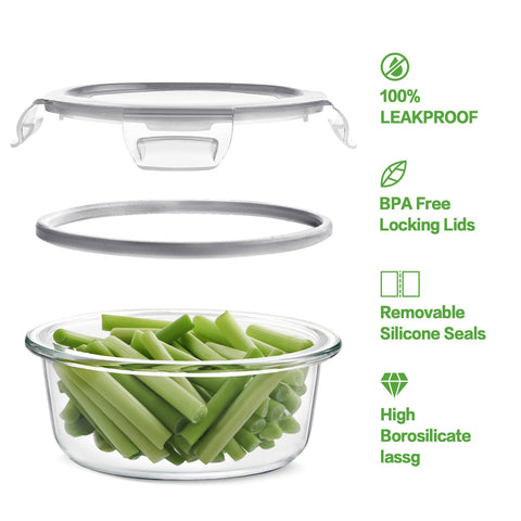 HOMBERKING rectangular 630ml container ideal for mid-size meals and leftovers
