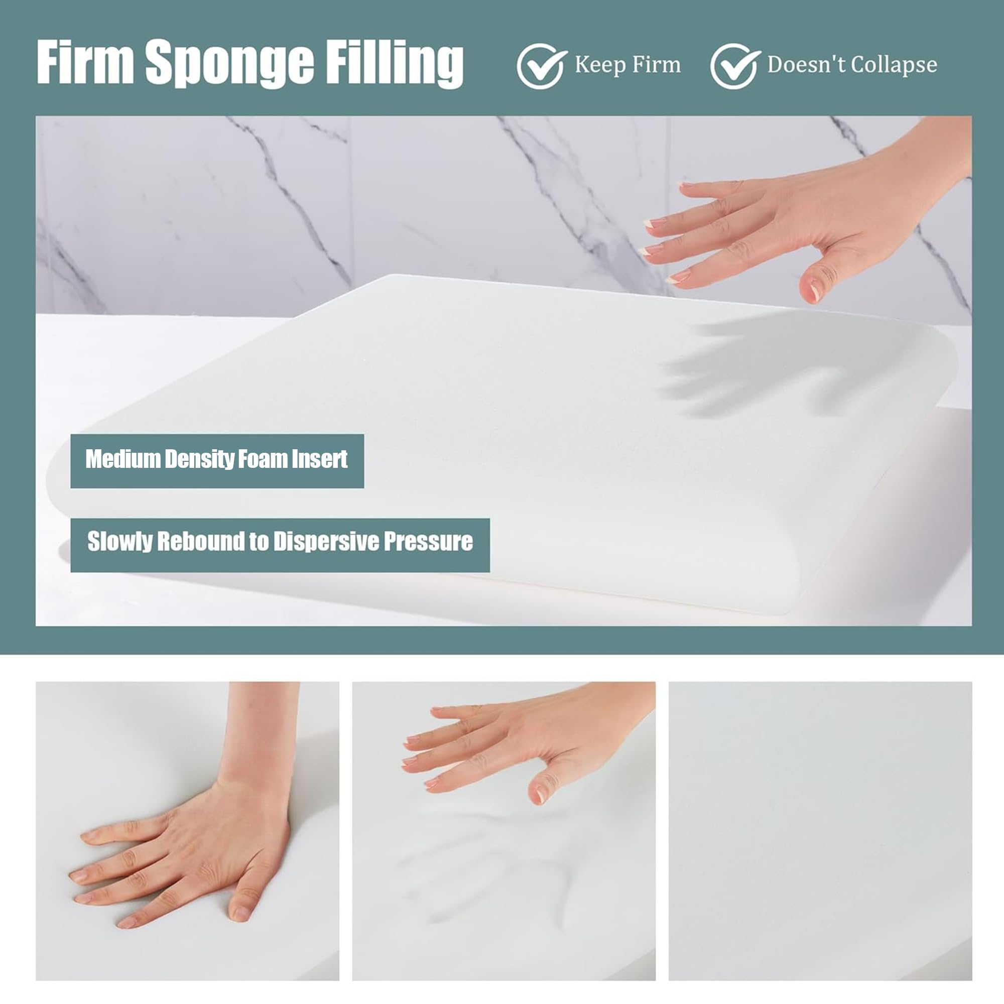 HOMBYS curved-edge 3-inch foam contours to hips with balanced support