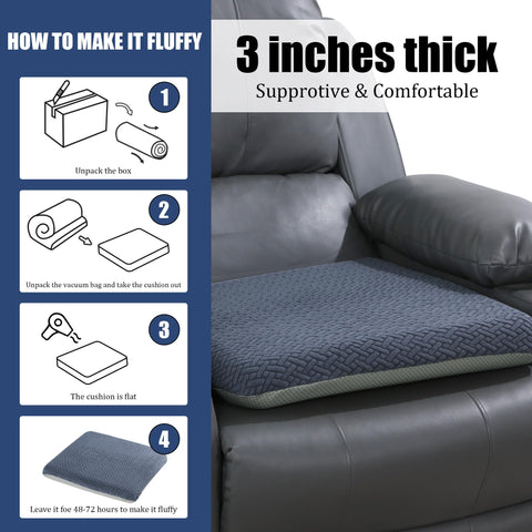 HOMBYS foam detail shows 3-inch high-density foam support