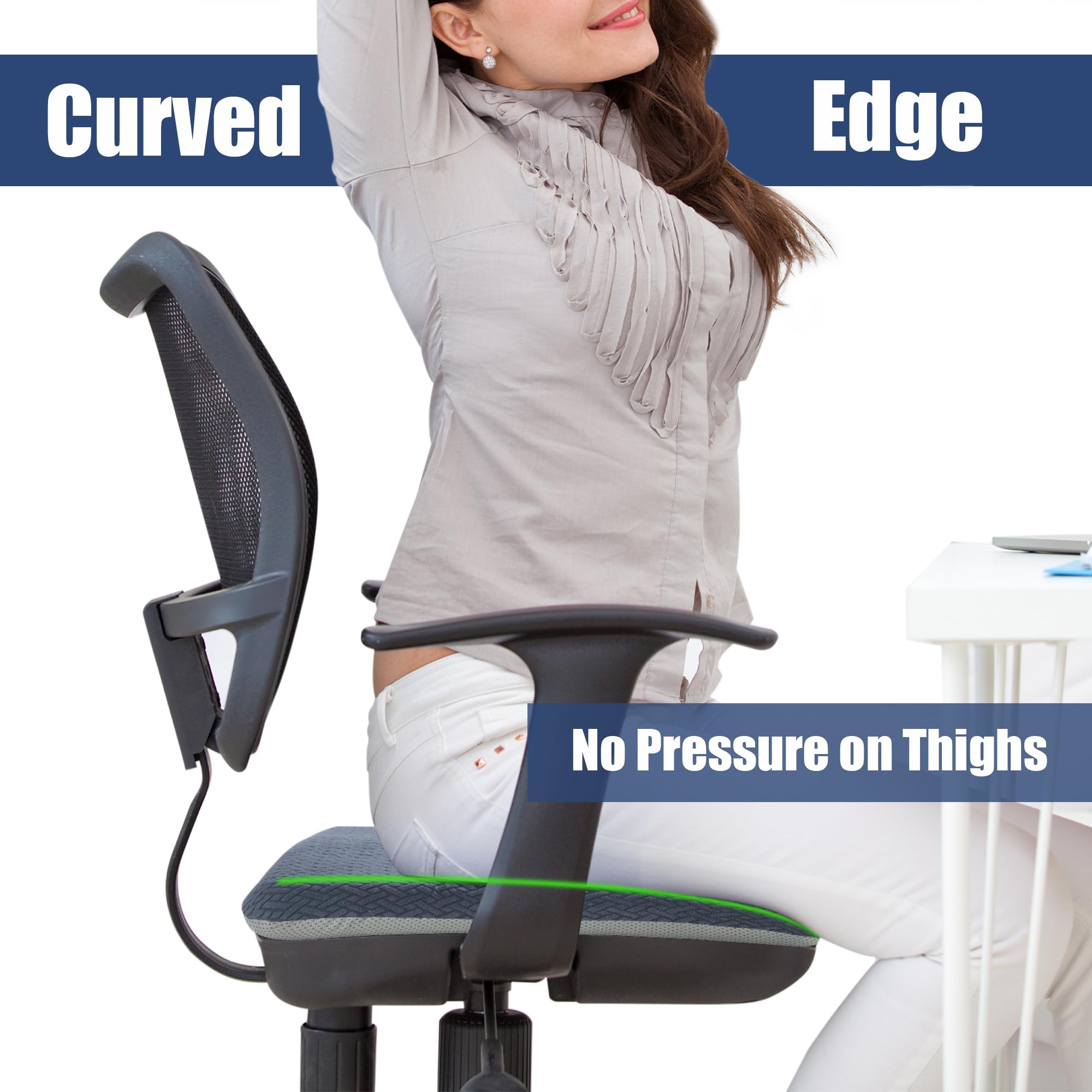 HOMBYS cushion with non-slip backing keeps cushion in place