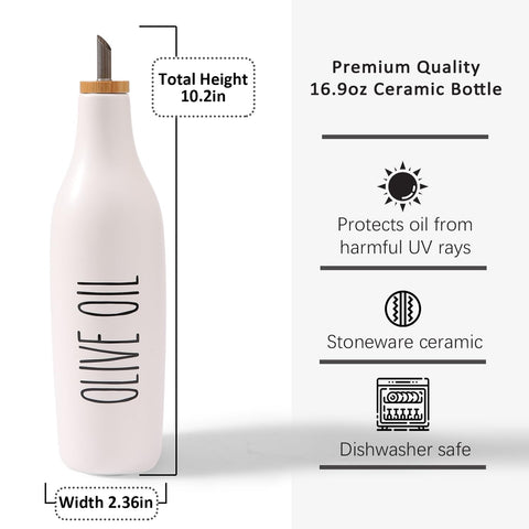 HOMCDALY ceramic dispenser with bamboo cap showcases modern farmhouse style