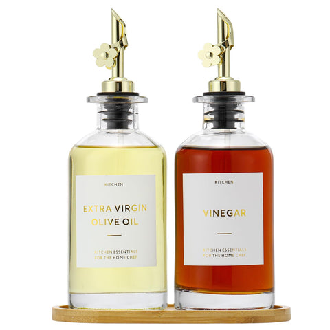 HOMCDALY olive oil dispenser bottle for controlled pouring on the counter