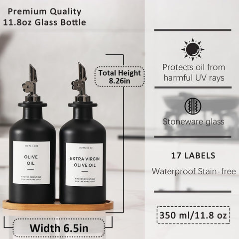 HOMCDALY opaque glass bottle protects oil from light