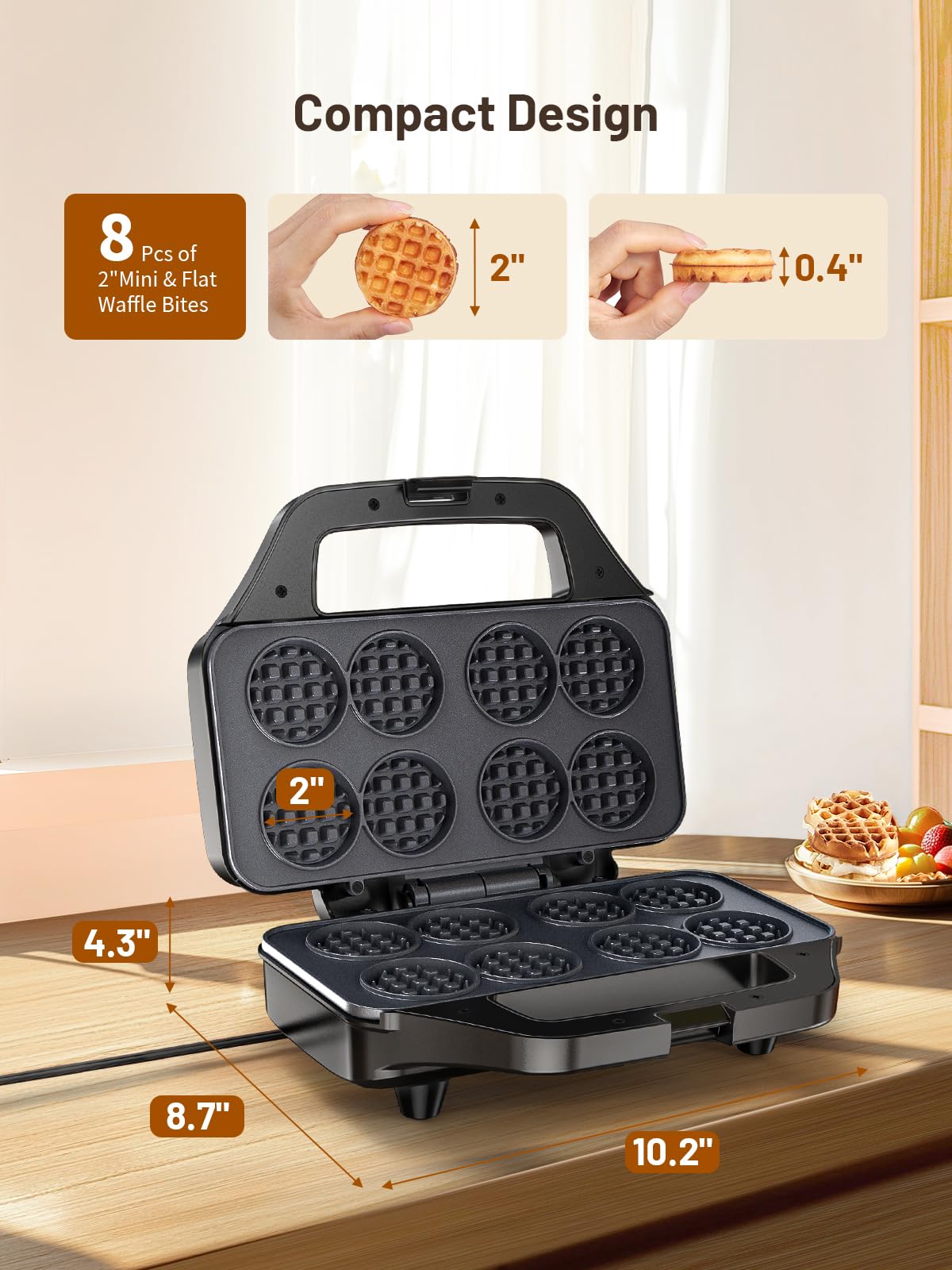 HomCozy heats up fast, delivering waffles in minutes