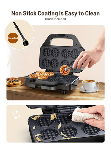 HomCozy nonstick plates enable easy release and quick cleanup