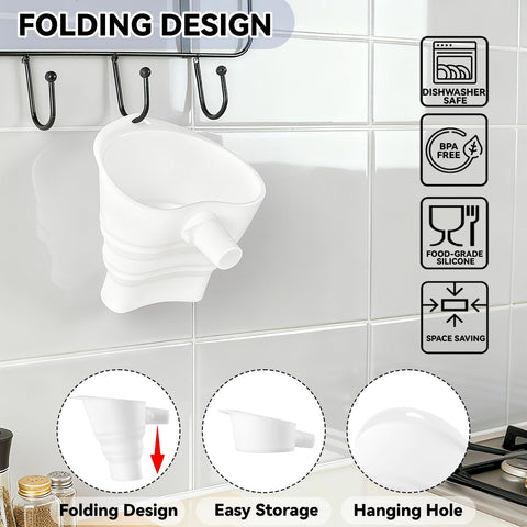 HOMDSG silicone funnel is dishwasher safe for quick cleanup after baking.