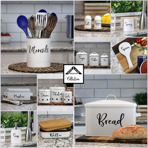 Home Acre Designs counterop storage solution consolidates utensils for daily cooking needs.