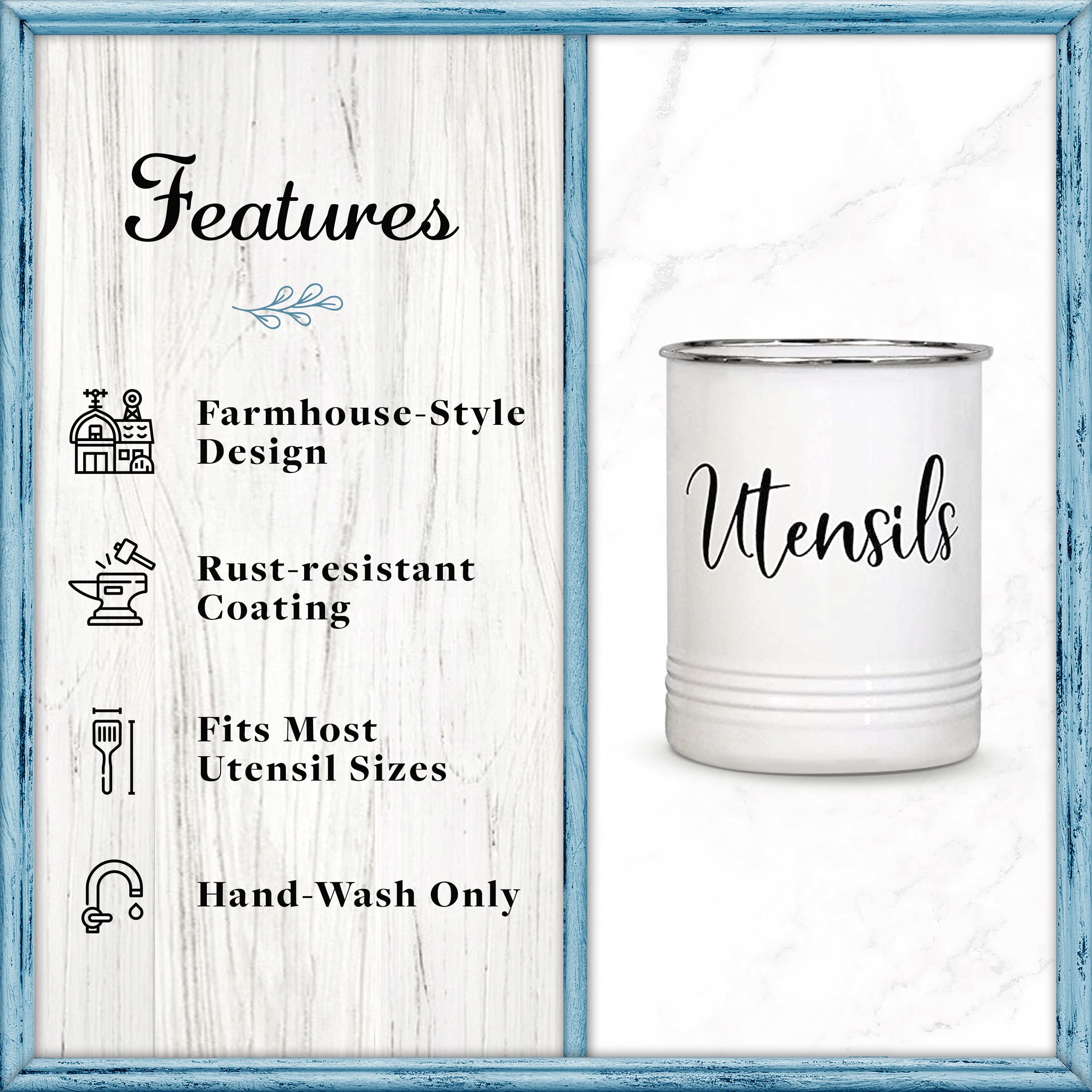 Home Acre Designs vintage farmhouse kitchen decor enhances rustic style while organizing tools