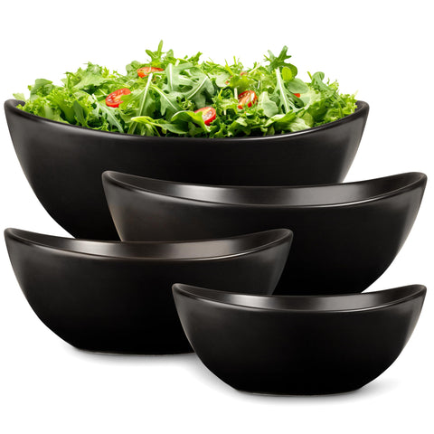 Home Beets 10 oz matte black serving bowl, ideal for salads and sides