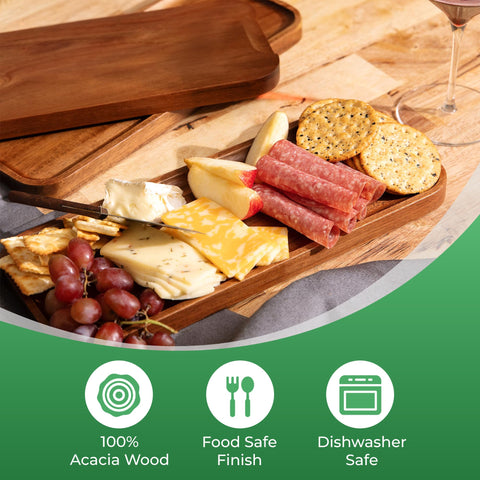 Home Beets rectangular tray with handles designed for easy passing.