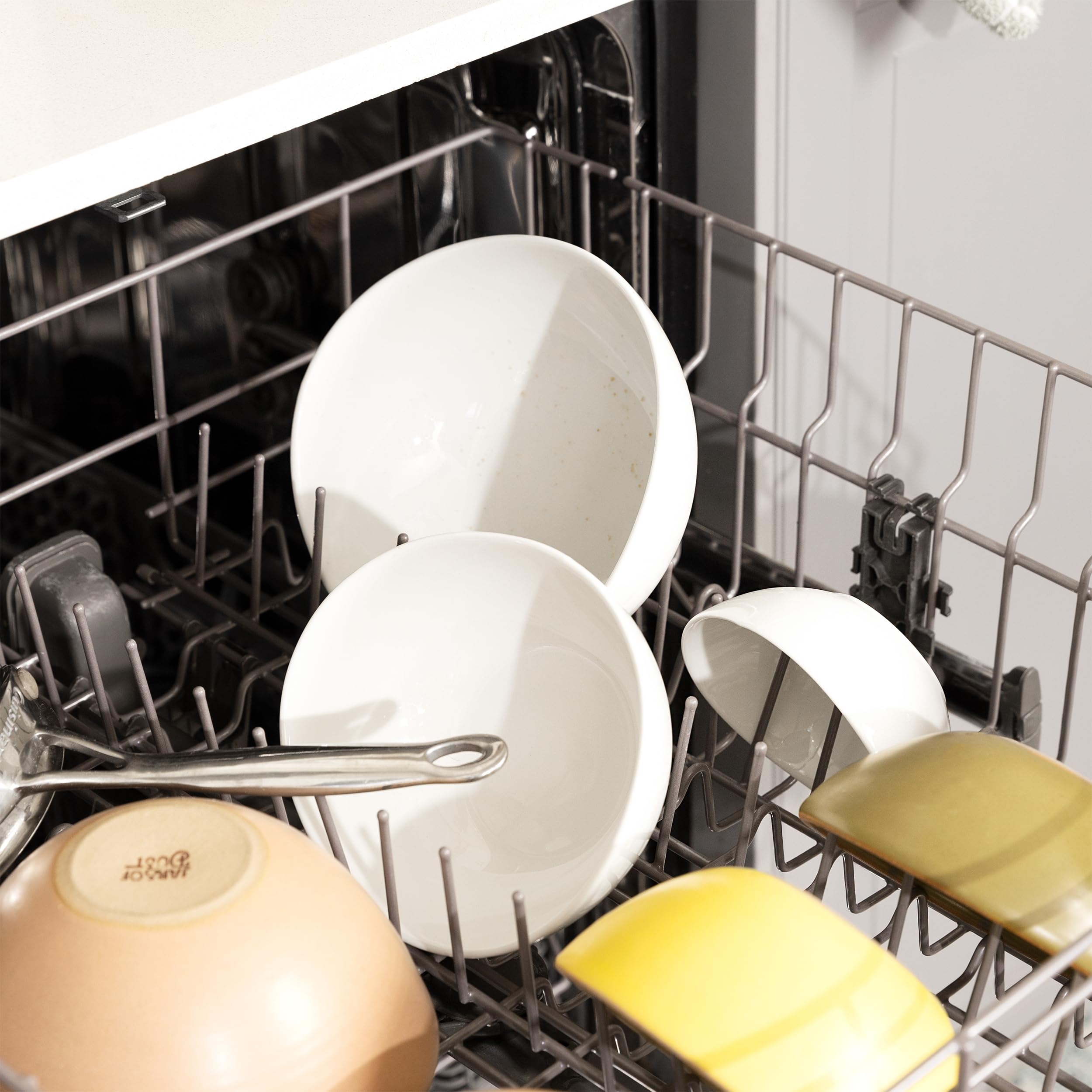 Home Beets nesting serving bowls organized for easy storage and quick access.