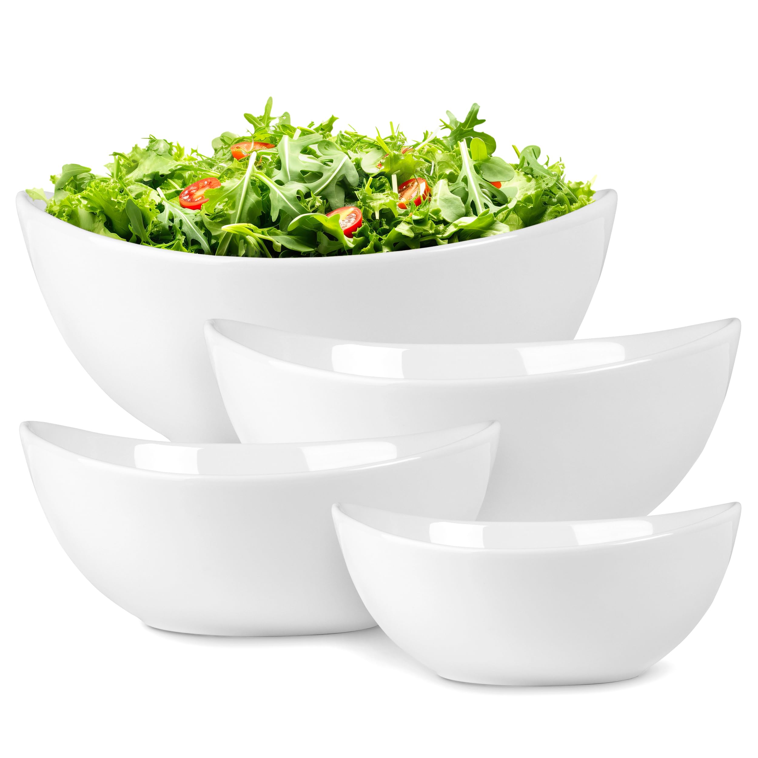 Home Beets white ceramic serving bowls 10oz ideal for salads and side dishes.
