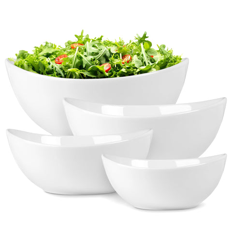 Home Beets white ceramic serving bowls 10oz ideal for salads and side dishes.