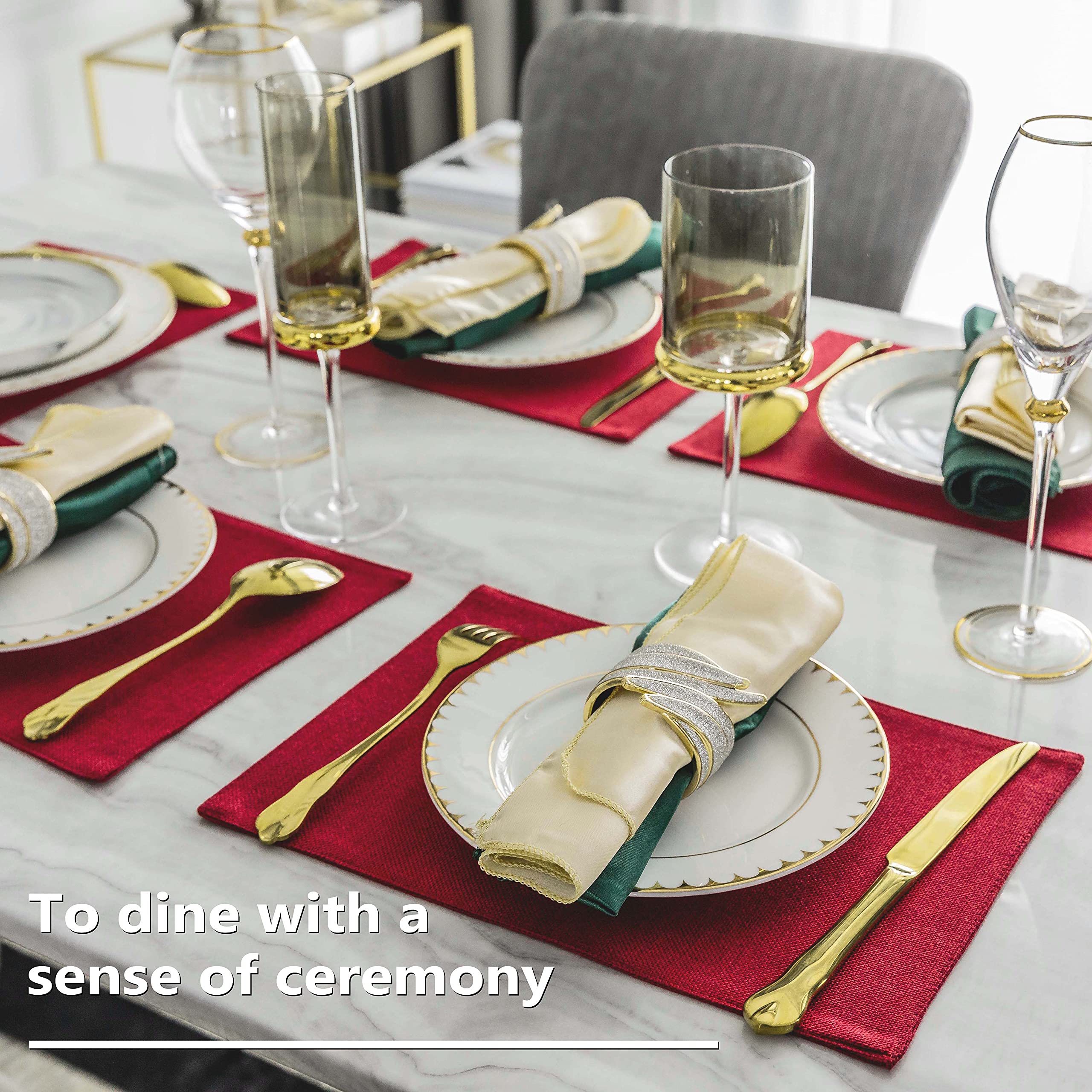 Home Brilliant hand-cut and sewn placemats showcasing craftsmanship