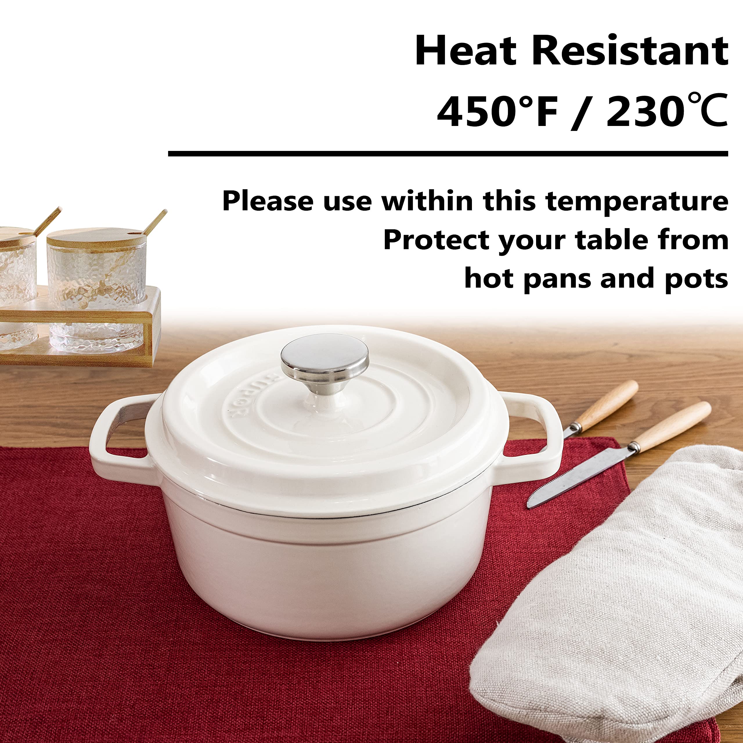 Home Brilliant machine-washable placemats for easy cleanup after gatherings