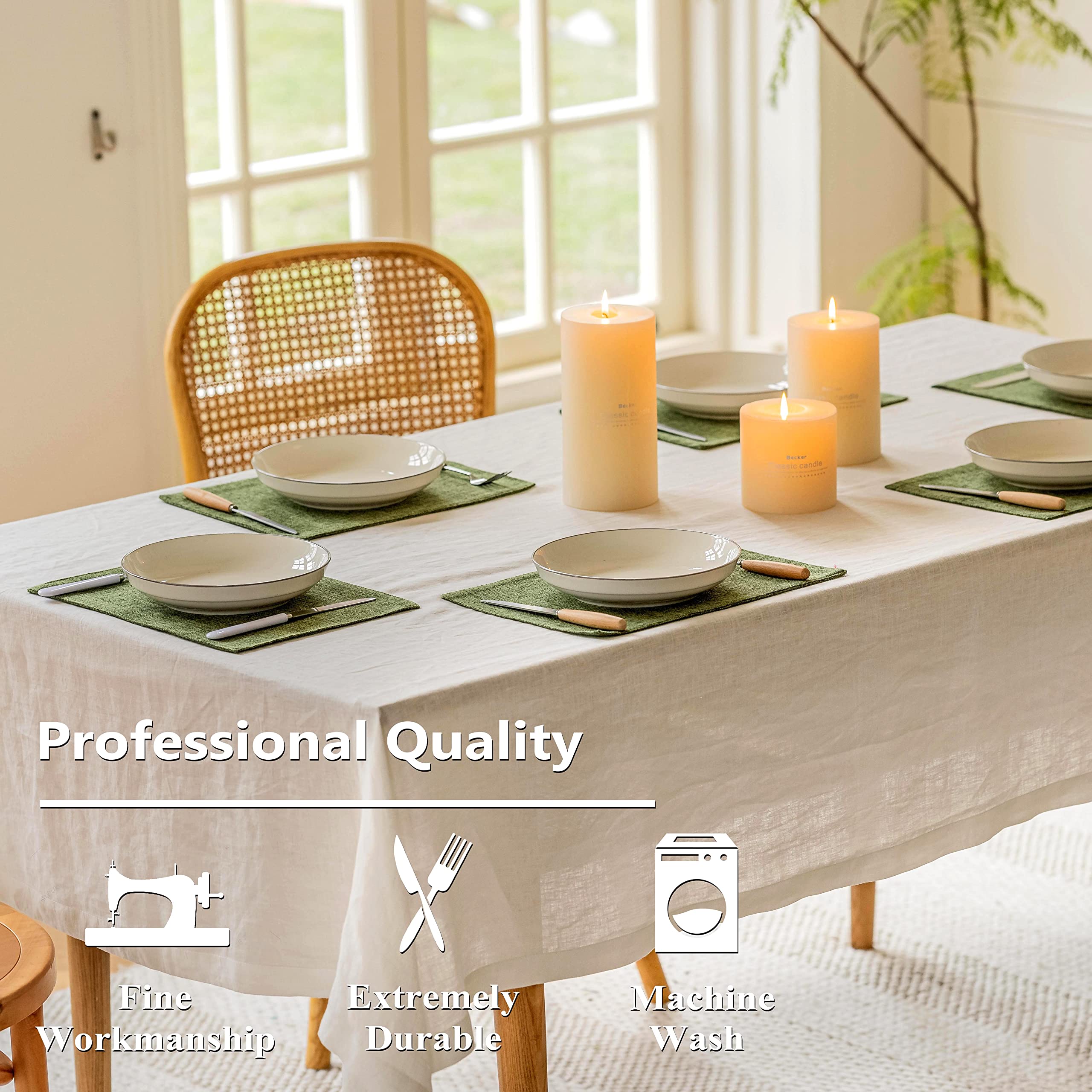 Home Brilliant protective placemats guard the table against scratches and stains