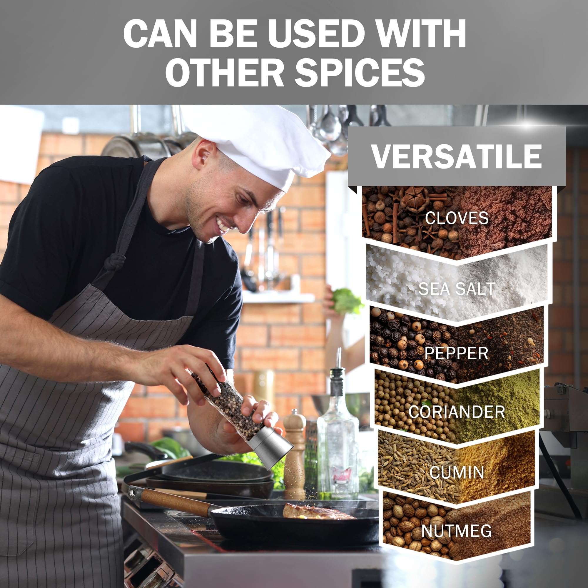 HOME EC 6oz capacity refillable bottle for easy kitchen seasoning.