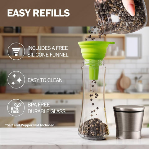 Home EC stainless steel lids seal freshness and reduce mess.